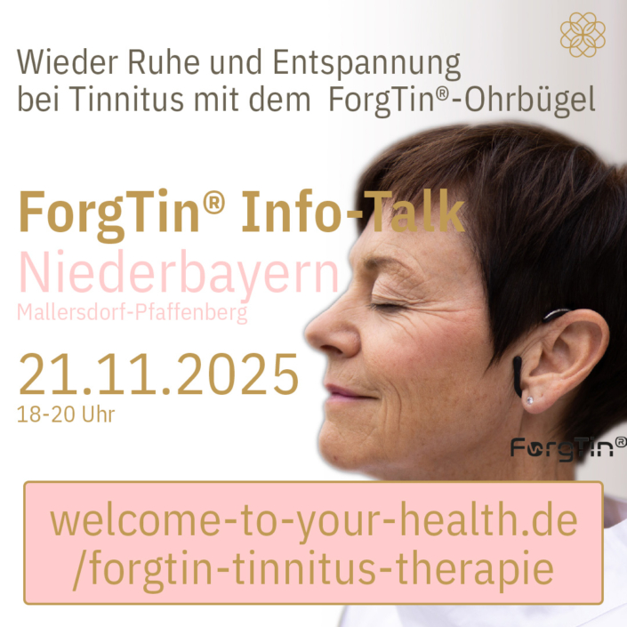Welcome to your health: ForgTin® Info-Talk Niederbayern am Fr. 21. Nov. 2025